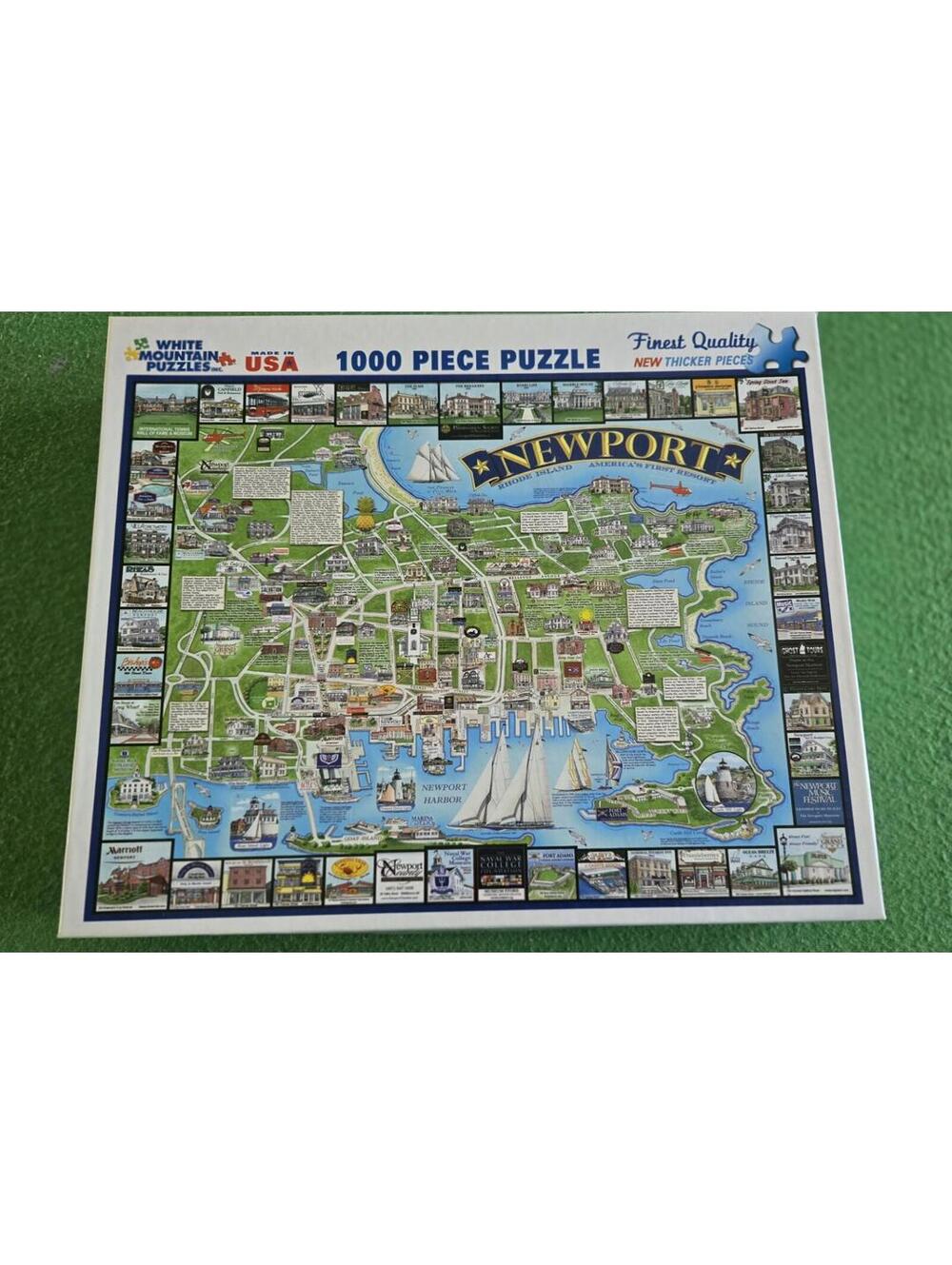 2011 White Mountain Newport RI Map With Mansions Rhode Island 1000 Piece Puzzle